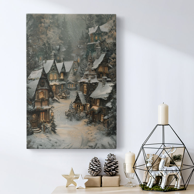 Art des Fêtes de Noël - Toile tendue avec châssis DCxxiii, H 27 po x l 18 po