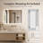 36" x 28" Rectangular LED Backlit Bathroom Mirror with Dimming and Memory Function