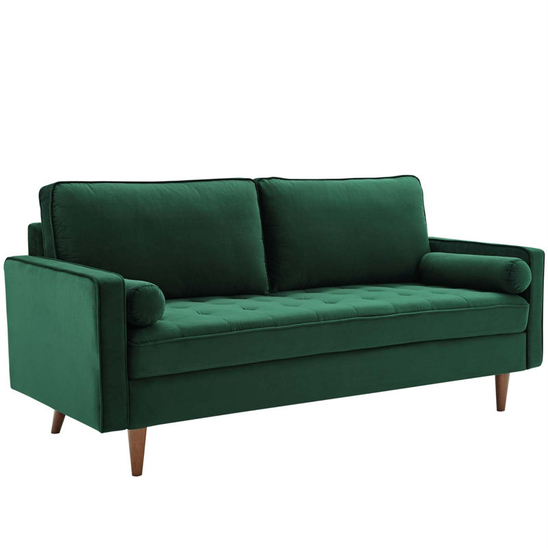 Valour Performance Velvet Sofa by Modway, Green Velvet