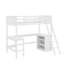 Lit mezzanine simple avec tablettes et bureau
