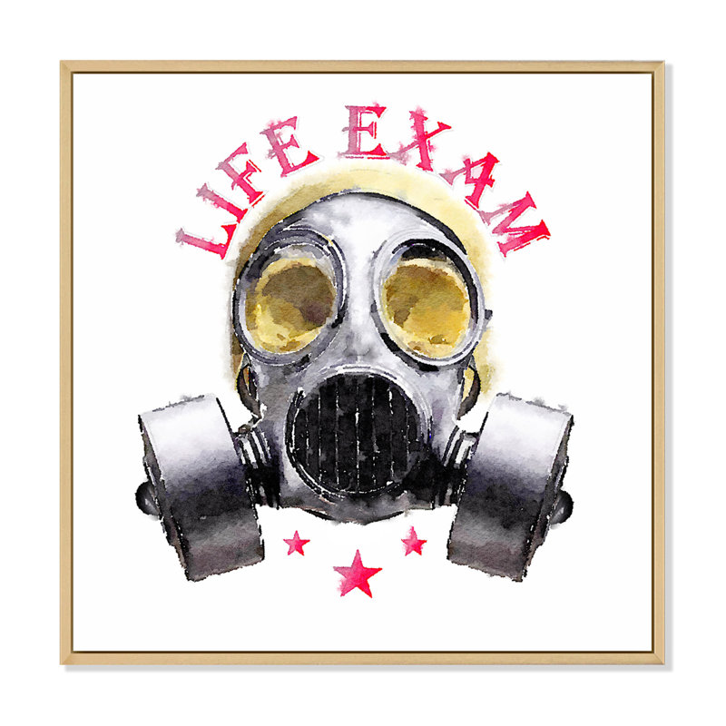 Coon Life Exman Skull - Peinture, H 16 po x l 16 po, Cadre flottant brun