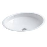 K-2336-0 Kohler Devonshire® Ceramic Oval Undermount Bathroom Sink with ...