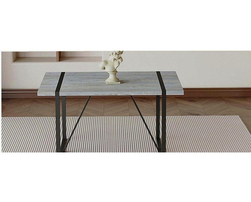 Table de salle à manger Industrial, Gris clair