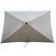 Parasols d'extérieur à énergie solaire 10 x 6,5T rectangulaires à DEL avec manivelle et bouton-poussoir inclinable pour le jardin-154682127