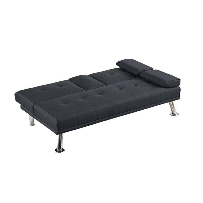 Canapé-lit pliable rembourré en tissu moelleux rembourré pour salon