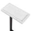 Table d'appoint décorative d'appoint, plateau en marbre blanc, fer bronze, 24 po