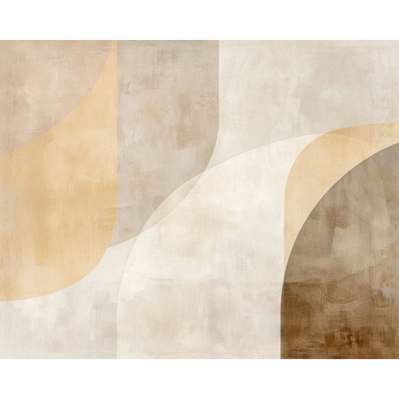 «Sunlit Arches Neutral», art abstrait sur toile tendue, H 36 po x l 48 po x P 1,5 po
