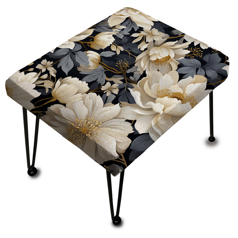 Magnificent Magnolia Blooms - Floral Rectangle Ottoman