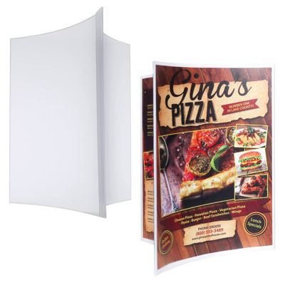 Pack Of 10 Triple Countertop Sign Holder, 8.5" X 11" Poster Size