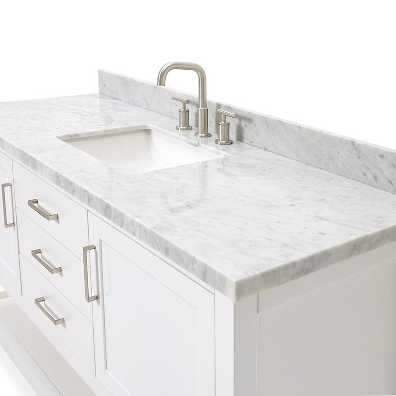 Bayhill 61" W Single Bathroom Vanity Set, White, 61"