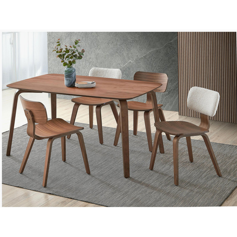 Chaise d'appoint en bois de noyer Carrson (ensemble de 2)