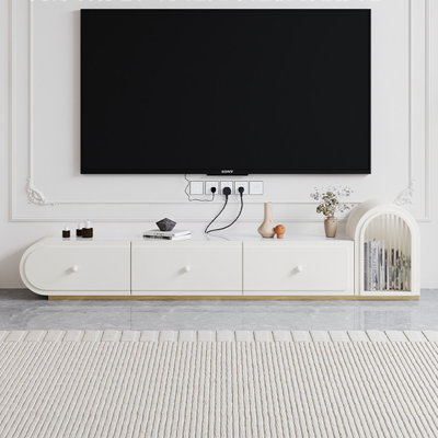 Modern minimalist floor-mounted TV stand cabinet