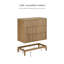 Commode 3 tiroirs cannelée en bois massif