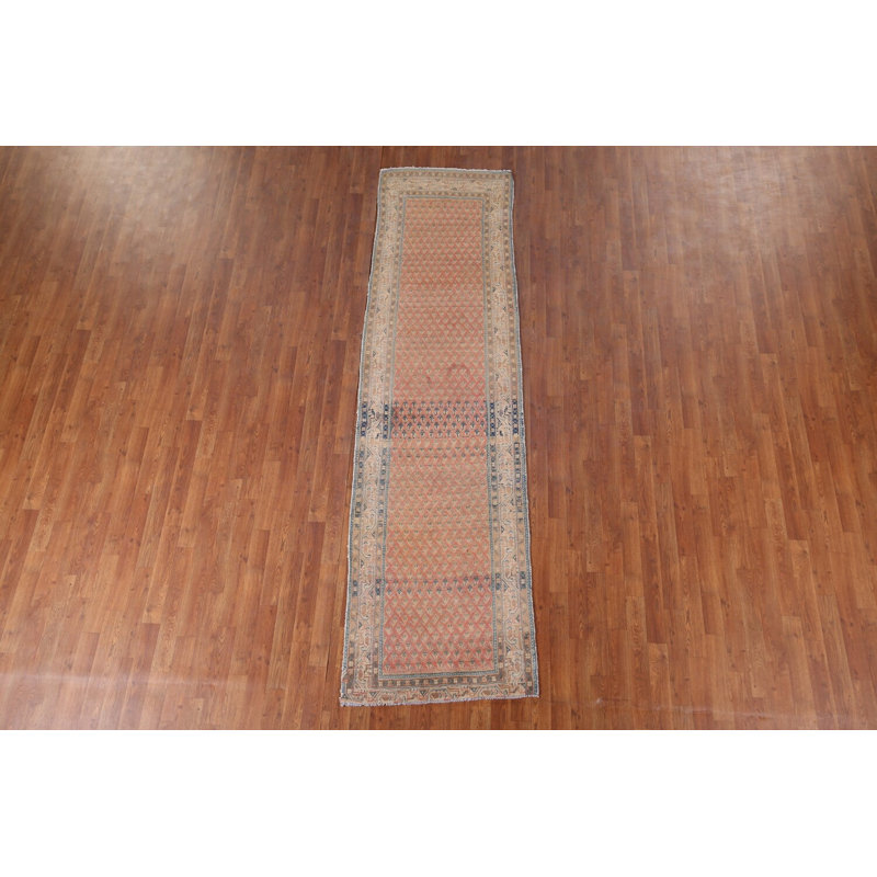 Tapis de couloir traditionnel en laine vieilli 3 x 10