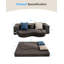 Matelas de sol pliable 78 po avec mousse à mémoire de forme Leathaire, gris foncé-756167259-756167261