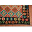 Tapis réversible en laine à motif géométrique treillis Kilim 8 x 11