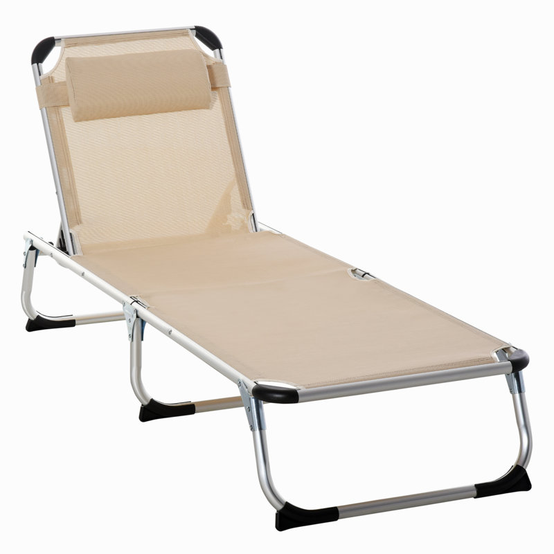Hessville 189cm Long Reclining Single Chaise, Khaki