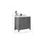 Meuble-lavabo simple 36 po avec plateau Chicago Teak-94436926