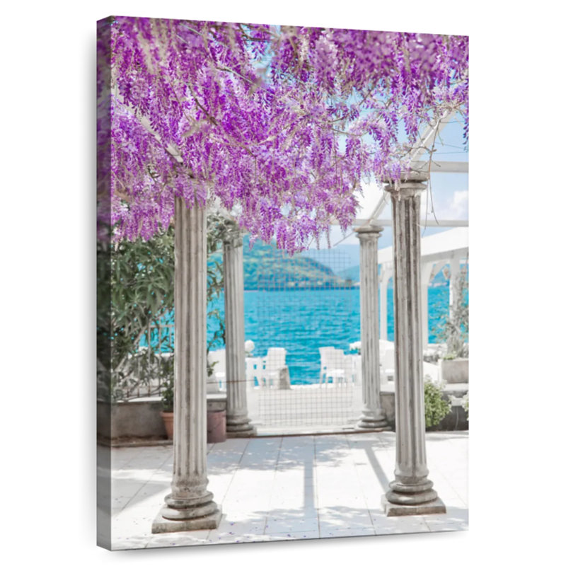 Lilie Wisteria Flowers And Columns, 24" H x 16" W