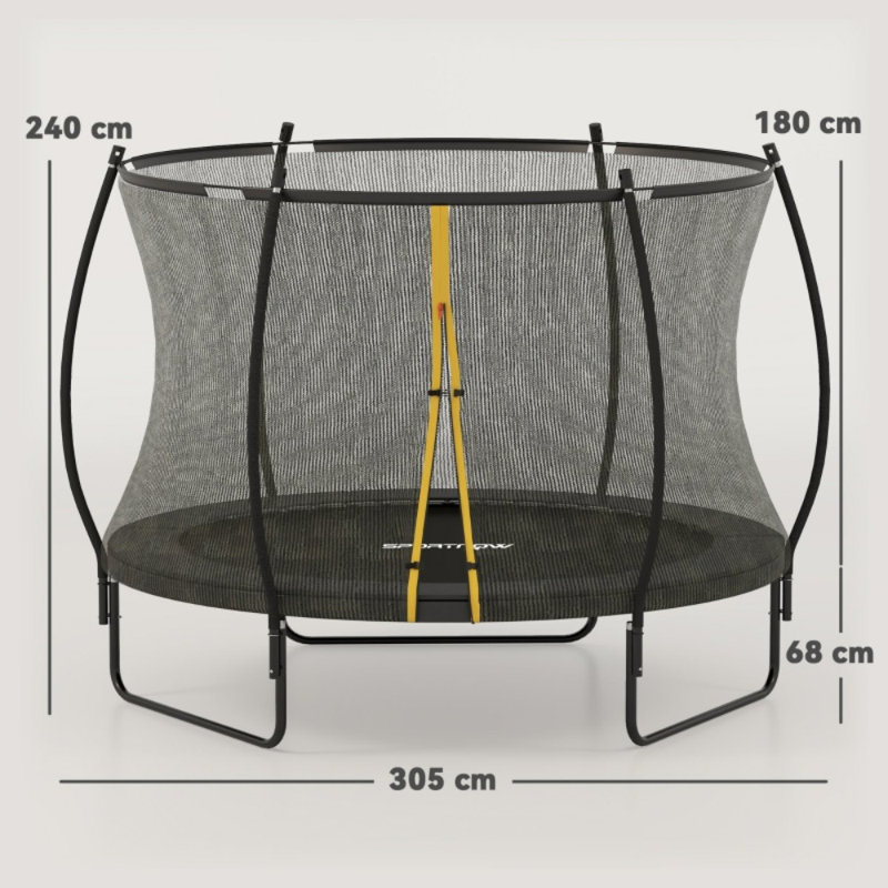 SENCHO GINSYTALIOR Round Backyard Trampoline with Safety Enclosure