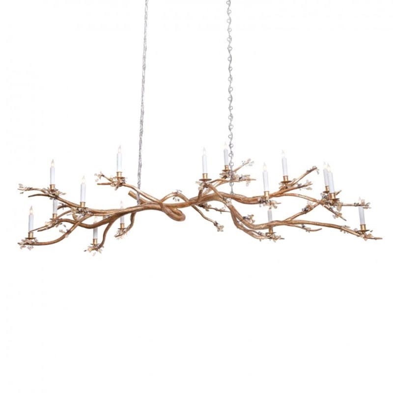 Lustre Kaulana, Or français, 26” Wide x 15” Depth x 25” Height