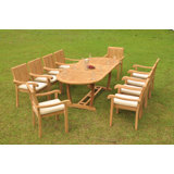 Montecito Outdoor 11 - Piece Teak Dining Set