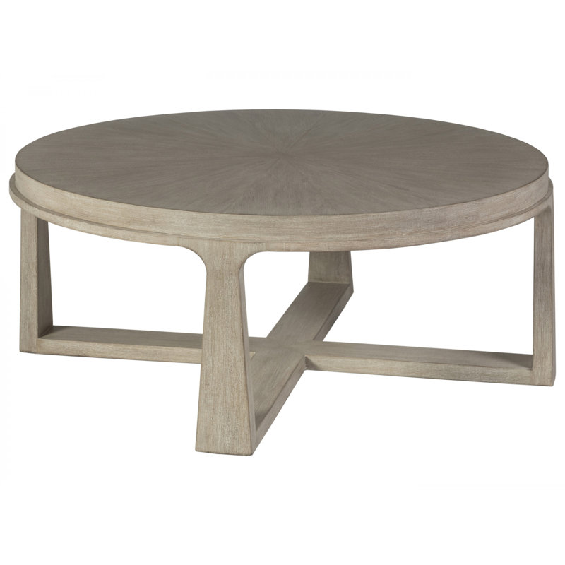Bianco Round Mahogany and Veneer Coffee Table