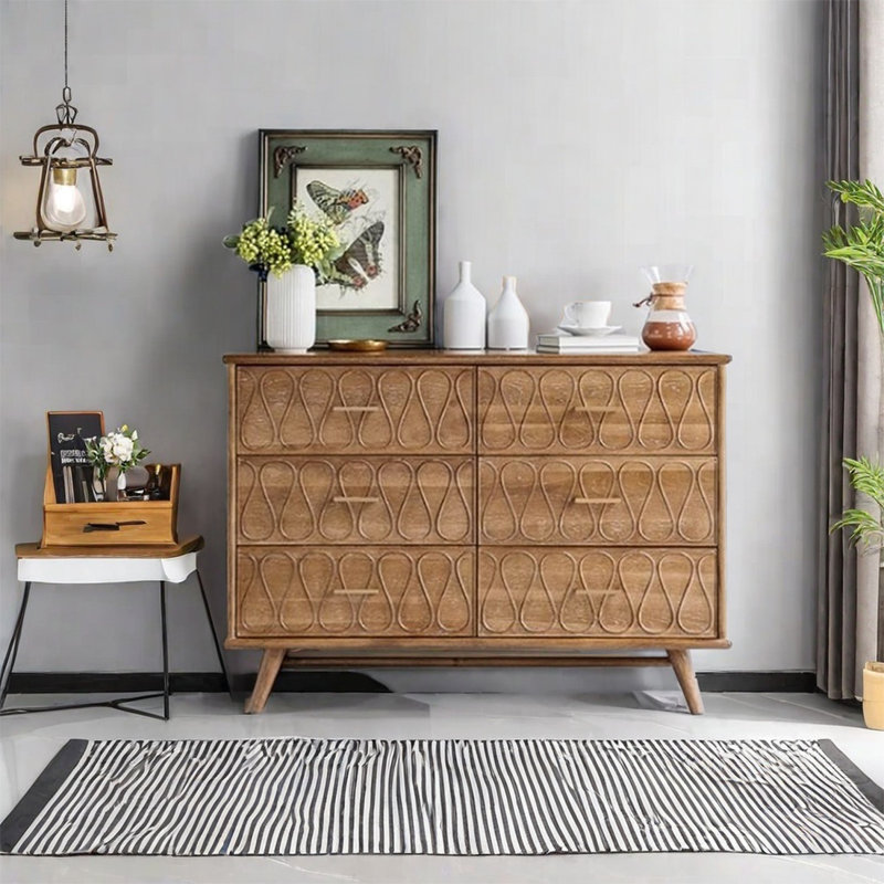 Decorative Cabinet with Brass Metal Handles