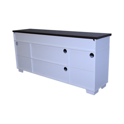 65.3" TV Stand With LED Light Strips And Iron Mesh Barn Door Y Decorative Strip Farmhouse