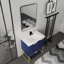 Meuble-lavabo autoportant avec lavabo en résine