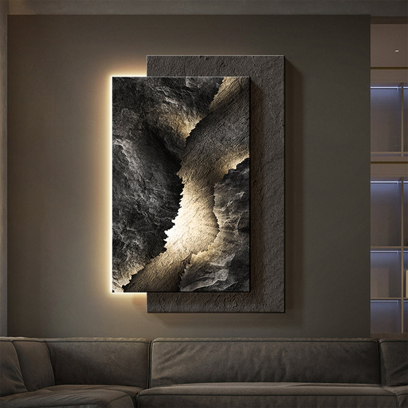 Art mural Mid-Century moderne en toile pour salon,  H 39,37 po x l 27,56 po