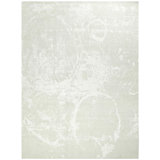 Hand Knotted Area Rug in Ivory And White