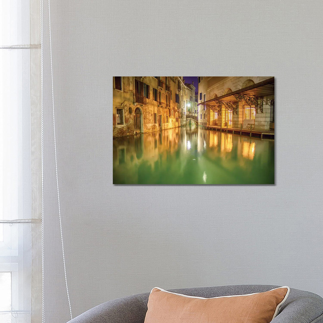 Venice, Italy, Glow On The Canal by Mark Paulda - Wrapped Canvas Print