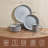  24 Piece Dinnerware Set with Mugs (Set of 6), Smoky Blue-84174660