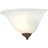 1-Light Bronze Wall Sconce White Alabaster Glass Shade: Stylish Illumination with Alabaster Glow