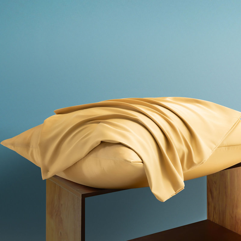 Ensemble de deux taies d'oreiller Silk Luxe, Taie d'oreiller pour lit simple, Taupe Taos