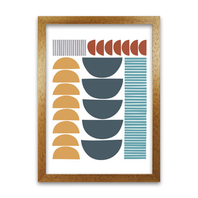 Mid Century Colourful Shapes Original - Print