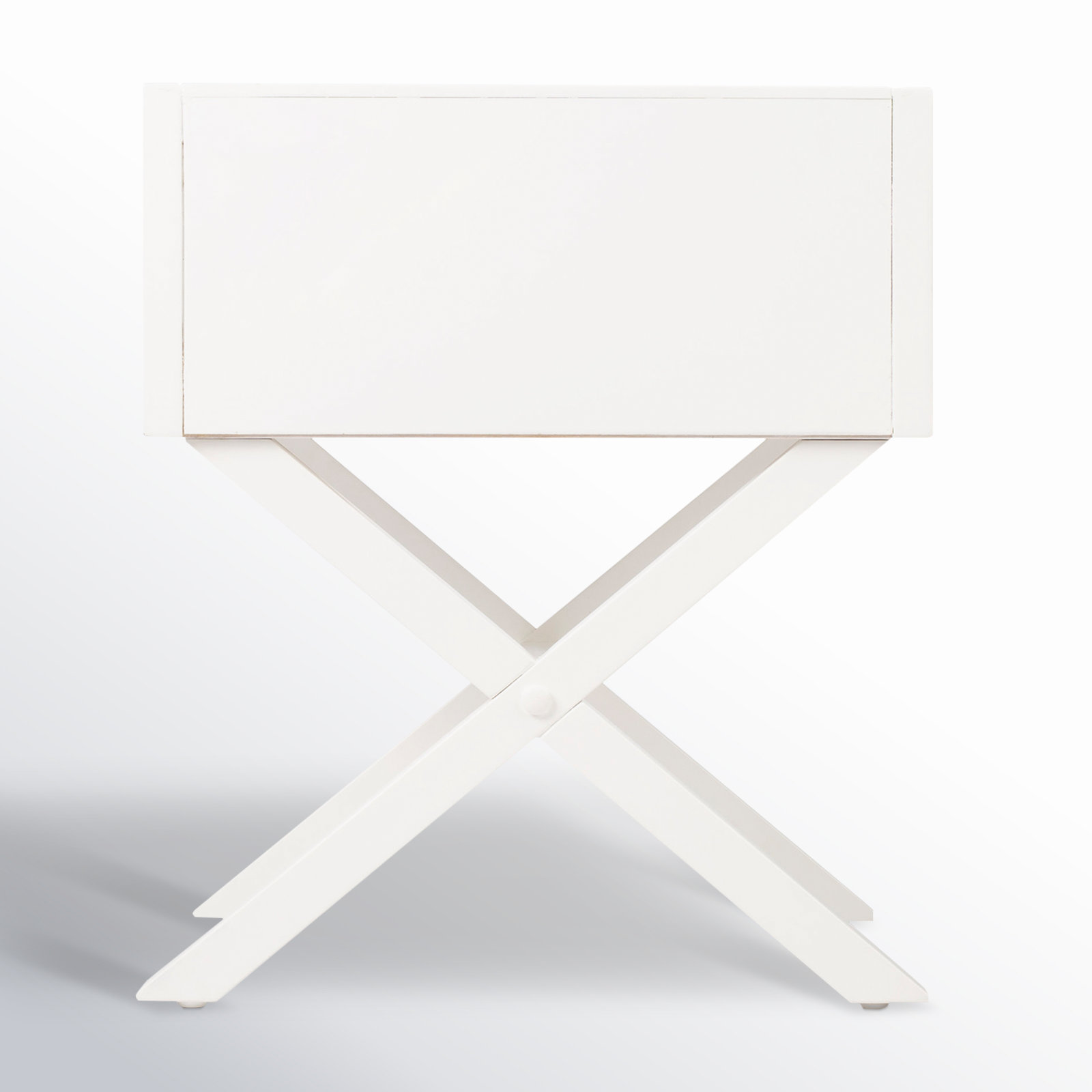 Elin 1-Drawer Acacia Nightstand, White