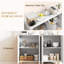 Buffet avec tablettes réglables, blanc