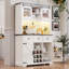 Armoire-bar 71 po avec support de rangement interne K&K Farmhosue