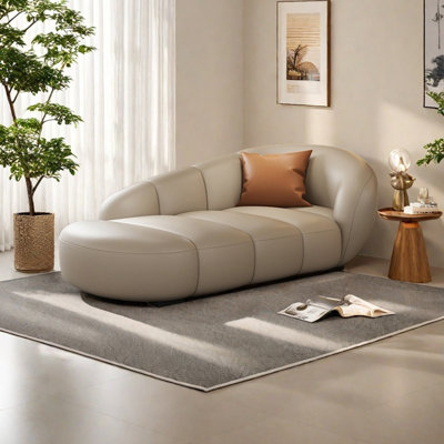 Fauteuil inclinable moderne en similicuir minimaliste
