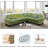 4-piece Flannel Sectional Sofa-1354228357
