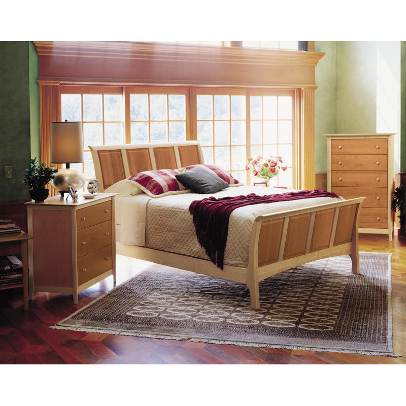 Sarah 5 - Drawer Solid Wood Dresser, Natural Cherry