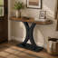 Console 40 po, table de vestibule étroite avec base géométrique-1174851746