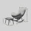 Chaise berçante moderne avec repose-pieds