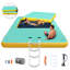 Plateforme de quai flottante gonflable, conception 2 en 1 avec centre en filet, L 12 pi x l 8 pi, surface en PVC antidérapante-123260330-123260333