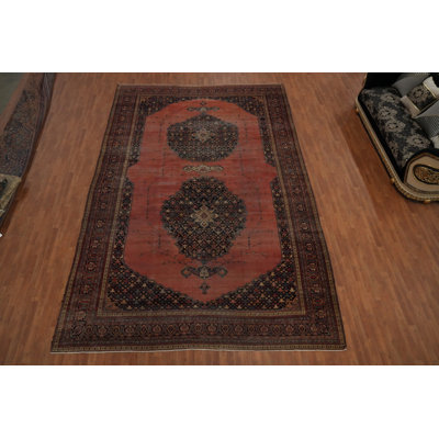 Pre-1900 Vegetable Dye Traditional Large Rug 10x16