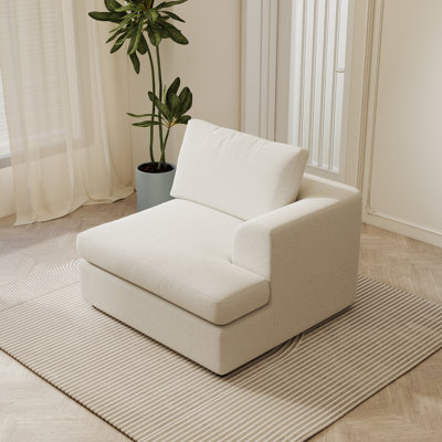 Fauteuil d'appoint modulaire gauche Akshata Boucle