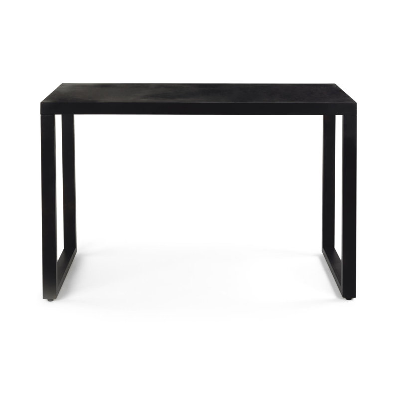 Modern Black Metal Table, 31" H x 46" W x 20" D