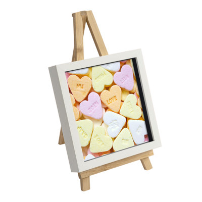 White Glass Shadow Box Picture Frame